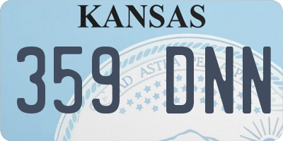 KS license plate 359DNN