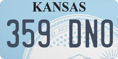 KS license plate 359DNO