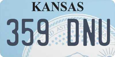 KS license plate 359DNU