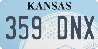 KS license plate 359DNX