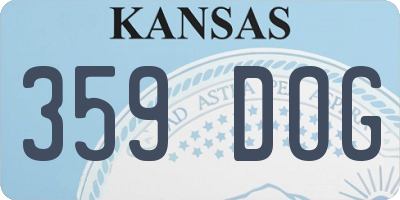 KS license plate 359DOG