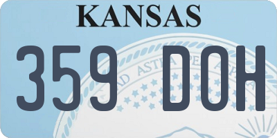 KS license plate 359DOH