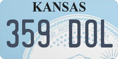 KS license plate 359DOL