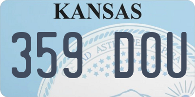 KS license plate 359DOU