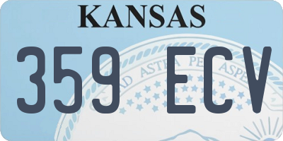 KS license plate 359ECV