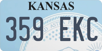 KS license plate 359EKC