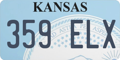 KS license plate 359ELX