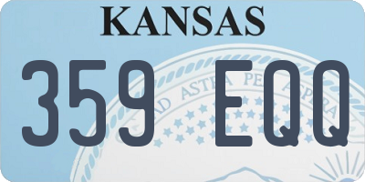 KS license plate 359EQQ