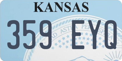 KS license plate 359EYQ
