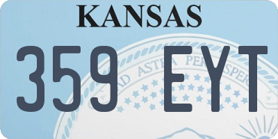 KS license plate 359EYT