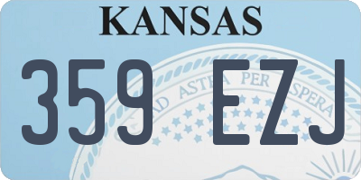 KS license plate 359EZJ
