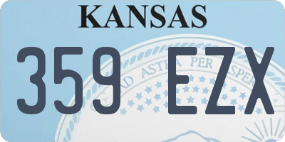 KS license plate 359EZX