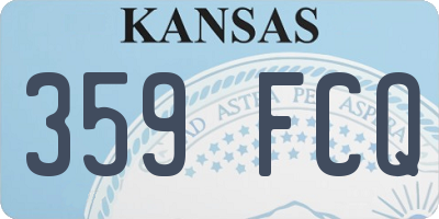 KS license plate 359FCQ