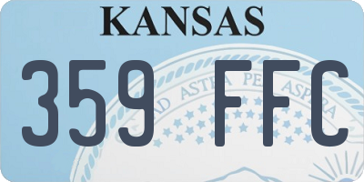 KS license plate 359FFC