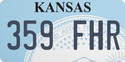 KS license plate 359FHR