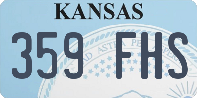 KS license plate 359FHS