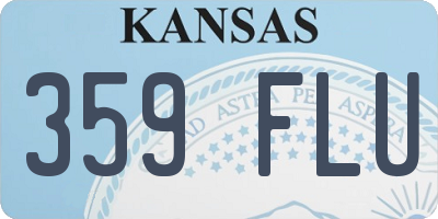 KS license plate 359FLU