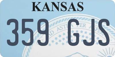 KS license plate 359GJS