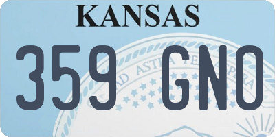 KS license plate 359GNO