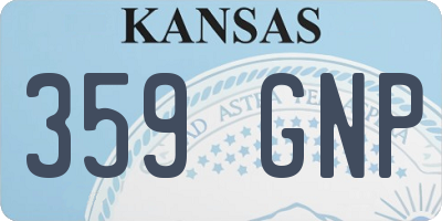 KS license plate 359GNP
