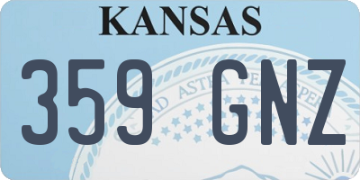 KS license plate 359GNZ