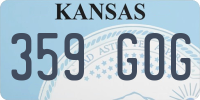 KS license plate 359GOG