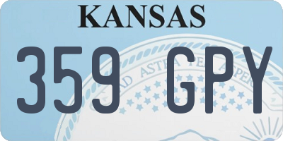 KS license plate 359GPY