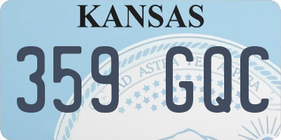 KS license plate 359GQC