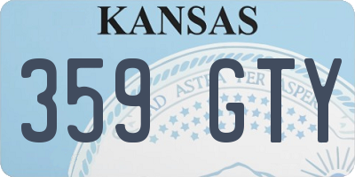 KS license plate 359GTY