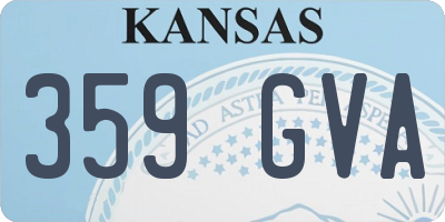 KS license plate 359GVA