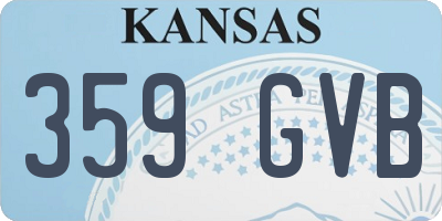 KS license plate 359GVB