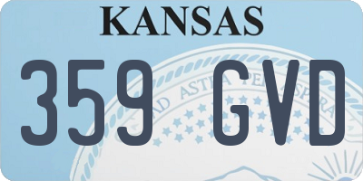 KS license plate 359GVD