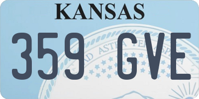 KS license plate 359GVE