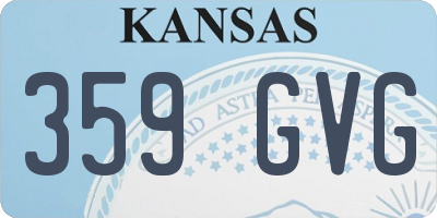 KS license plate 359GVG