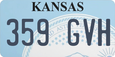 KS license plate 359GVH