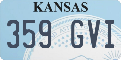 KS license plate 359GVI