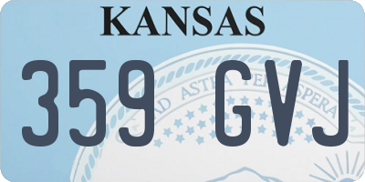 KS license plate 359GVJ