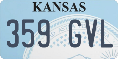 KS license plate 359GVL