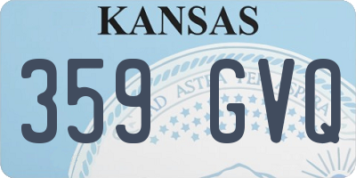 KS license plate 359GVQ