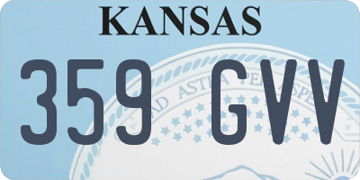 KS license plate 359GVV