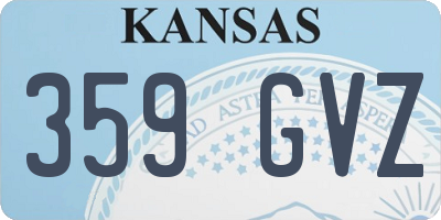 KS license plate 359GVZ