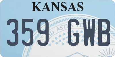 KS license plate 359GWB