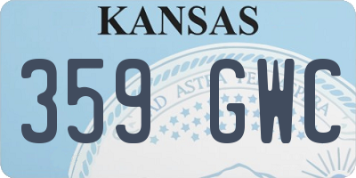 KS license plate 359GWC