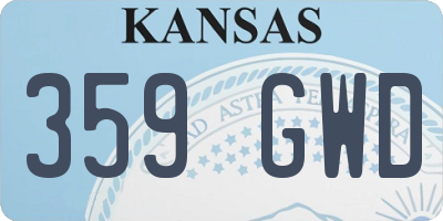 KS license plate 359GWD