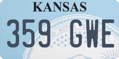 KS license plate 359GWE