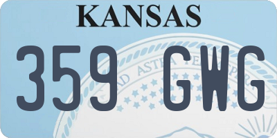 KS license plate 359GWG
