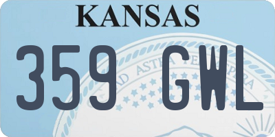 KS license plate 359GWL