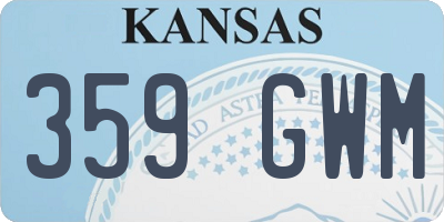 KS license plate 359GWM