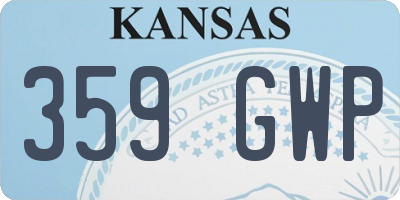 KS license plate 359GWP