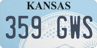 KS license plate 359GWS